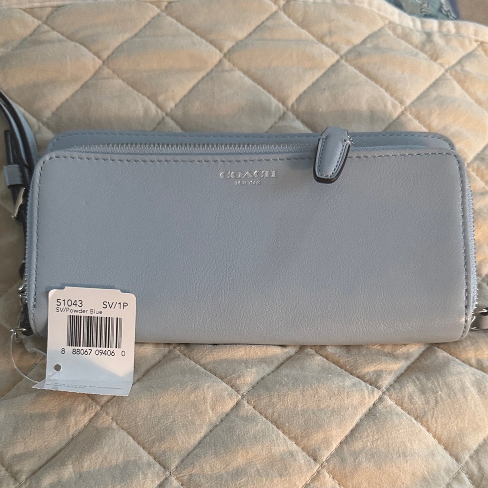 Coach Women's Light Gray Wristlet